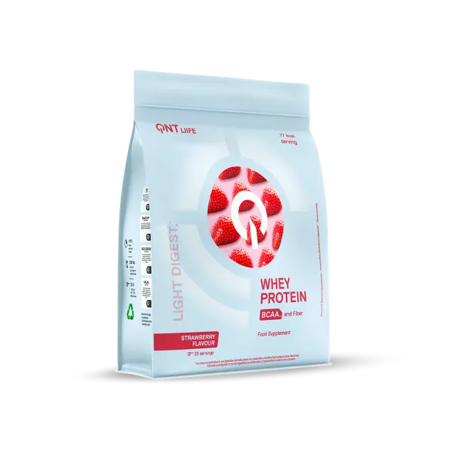 QNT Light Digest Whey Πρωτεΐνη Ορού Γάλακτος Χωρίς Γλουτένη με Γεύση Φράουλα 500gr