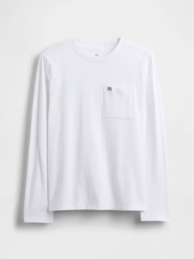 Παιδική Logo Μπλούζα με Τσέπη NEW OFF WHITE OPT1 - XL