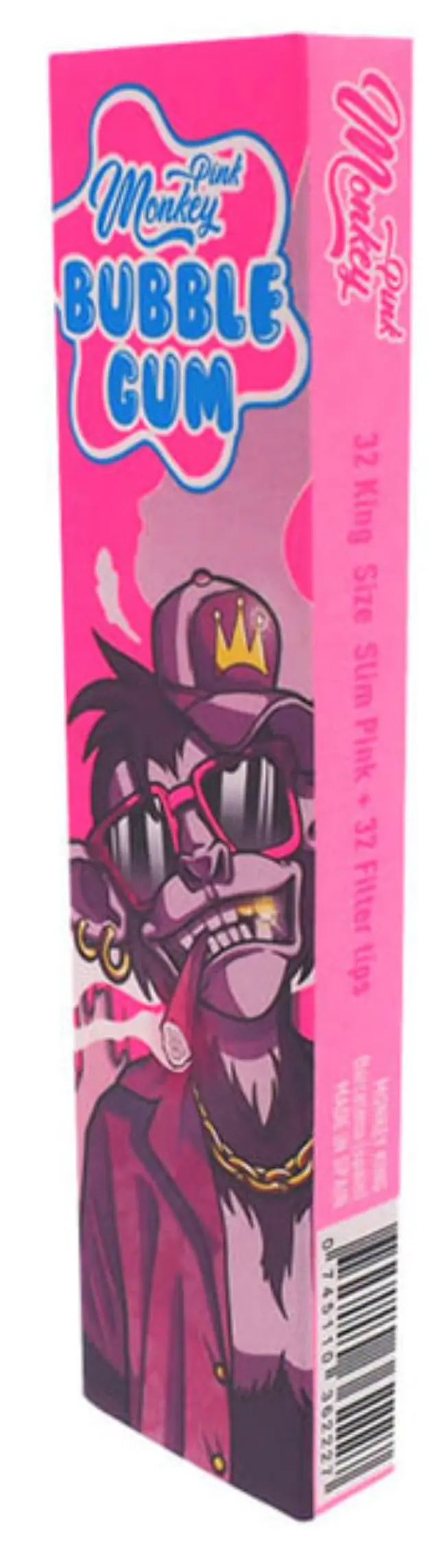 Monkey King Χαρτάκια Bubble Gum - King Size Slim με Τζιβάνα 32φ. 3
