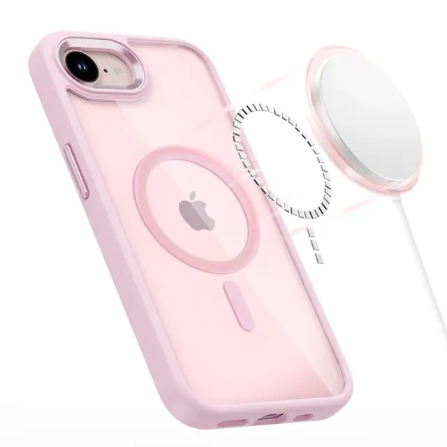 Tech-Protect® Magmat MagSafe Θήκη για iPhone 16E/17E- Soft Pink/Clear 2