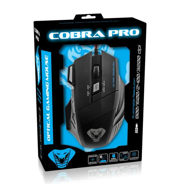 Ενσύρματο Ποντίκι Media-Tech COBRA PRO MT1115 6 Πλήκτρων + Ροδέλα Κύλισης Μαύρο 2