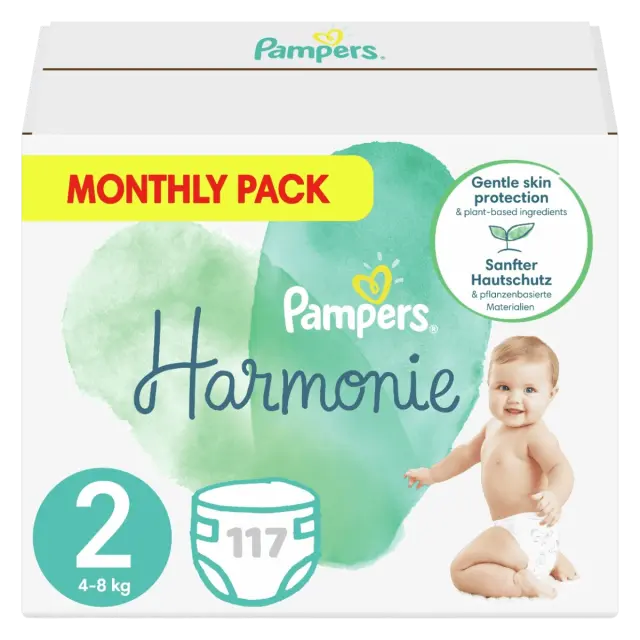 Πάνες Pampers Harmonie Monthly Pack Νο2 (4-8kg) 117τεμ