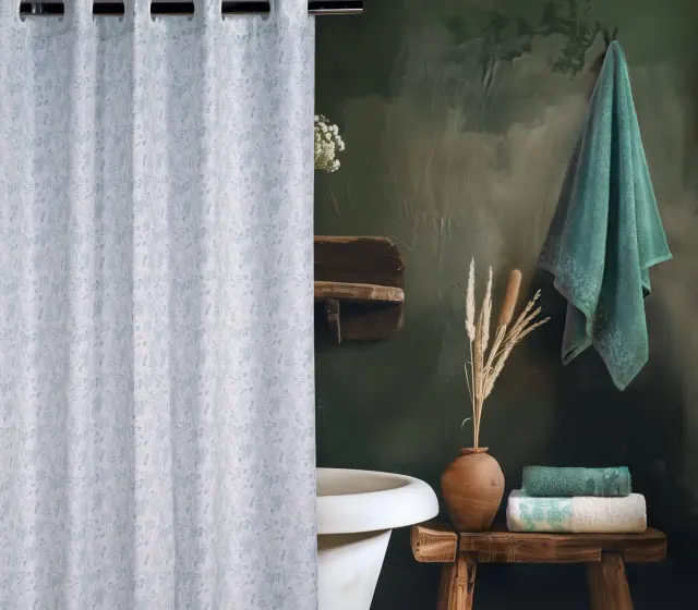 ΚΟΥΡΤΙΝΑ ΜΠΑΝΙΟΥ ODETE 180X200 NEF-NEF HOMEWARE MAUVE 2