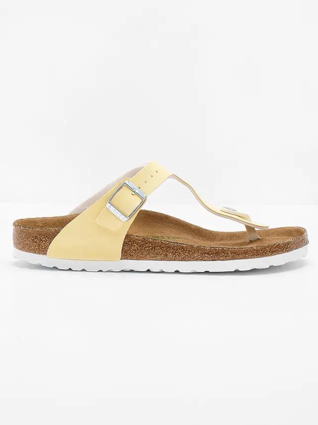 Birkenstock Σαγιονάρες Γυναικείο Birko-Flor(ανθεκτικό υλικό της Birkenstock-επιτρέπει την επαφή με το νερό) Κίτρινο BIR/GIZEH VEGAN 1018152 VANILLA 3