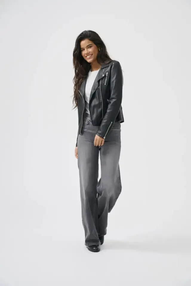 Only Onlgemma Biker Jacket από Συνθετικό Δέρμα NOOS Μαύρο 2