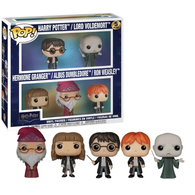Φιγούρες Funko POP! Movies: Harry Potter 5-Pack (Harry, Voldemort, Hermione, Dumbledore, Ron)