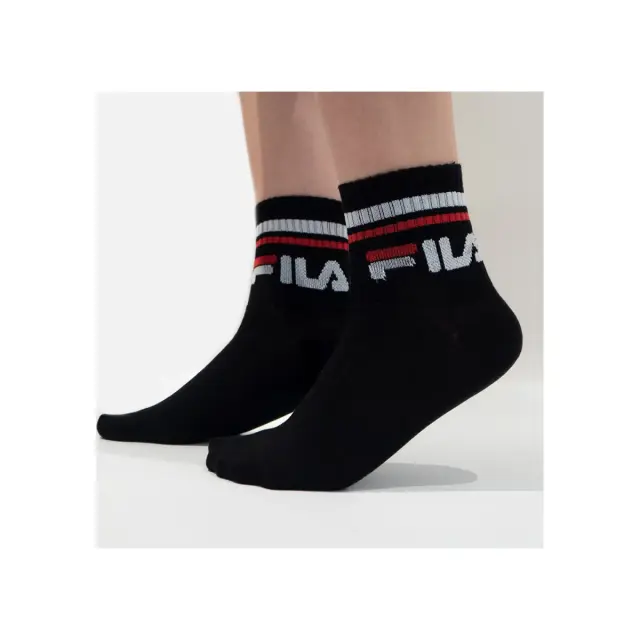 FILA Unisex Κάλτσες Urban Quarter Plain - 3 Ζεύγη, Χρώμα Μαύρο - 39-42 3