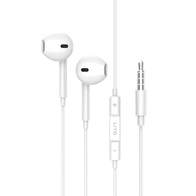 Lito® LF01A Half In-Ear Ενσύρματα Ακουστικά με Jack 3.5mm- Black