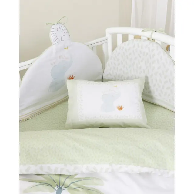 Πάντα Κούνιας 40x200 Nima Nature's Kiss White-Green 100% βαμβακερό