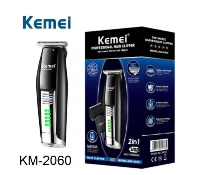 Kemei Επαναφορτιζόμενη Κουρευτική Μηχανή Μαύρη KM-2060 3