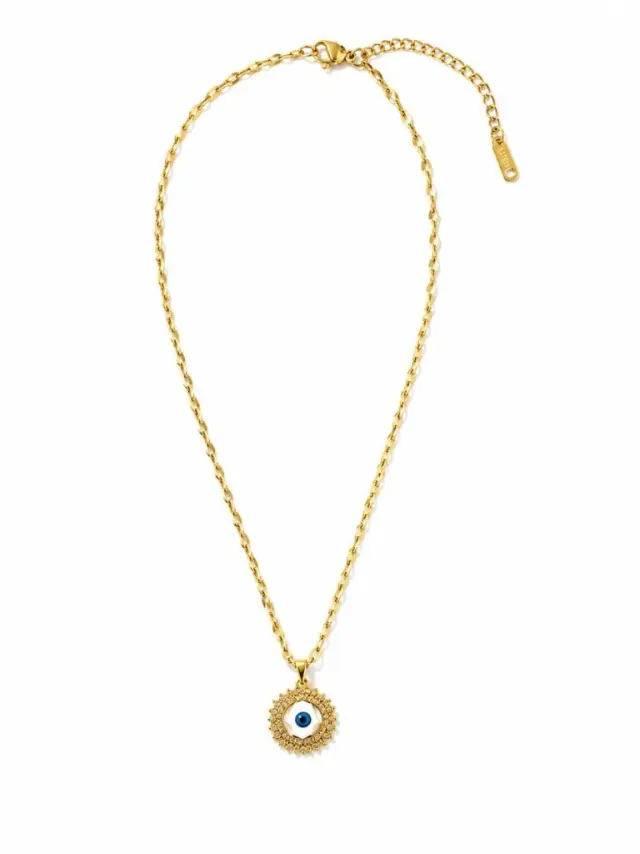 Ghetto Gold-Plated ZC Evil Eye Necklace 2