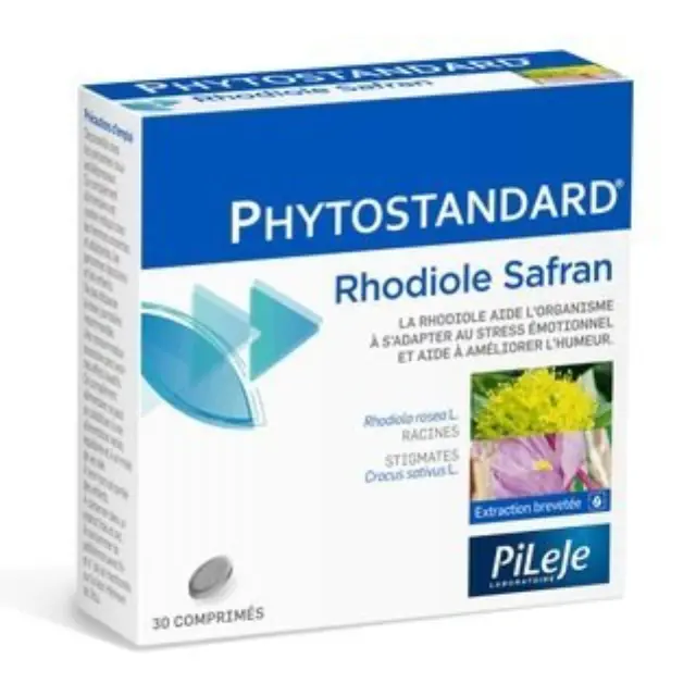 Pileje Phytostandard Rhodiole Safran Συμπλήρωμα Διατροφής 30Δισκία