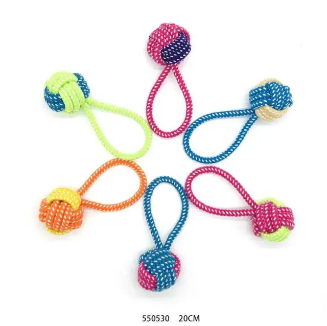 Παιχνίδι σκύλου σχοινί με μπάλα - 20cm - 12pcs - 550530 2
