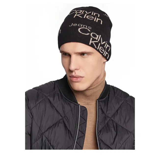 Calvin Klein Ανδρικός Σκούφος Σκούρο Καφέ 2