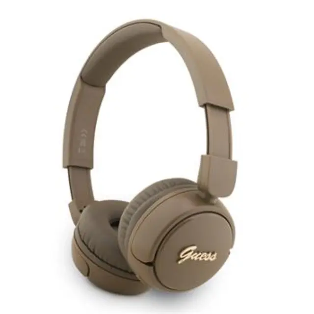 Guess Script Metal Logo Wireless Headphone Brown