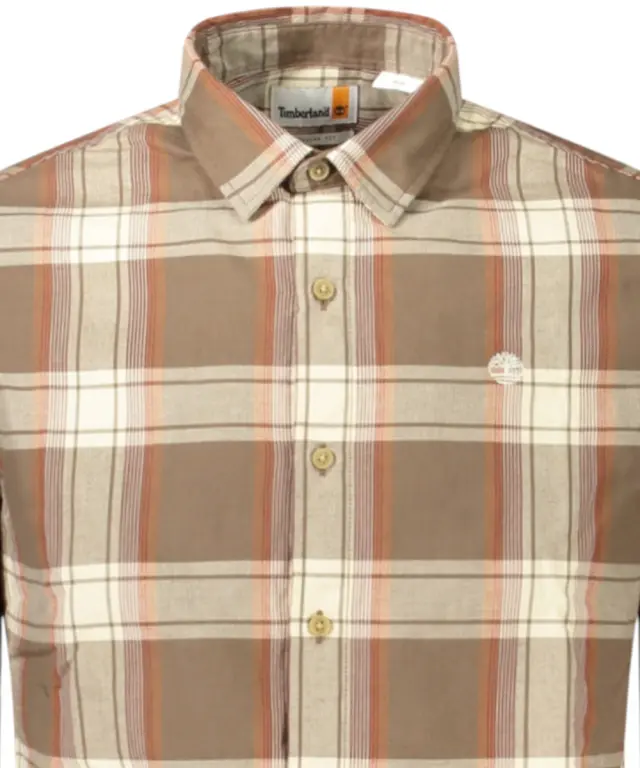 Timberland - Ανδρικό Πουκάμισο Herringbone Flannel Check Shirt TB0A42Y1-BK2 Καφέ - XL 3