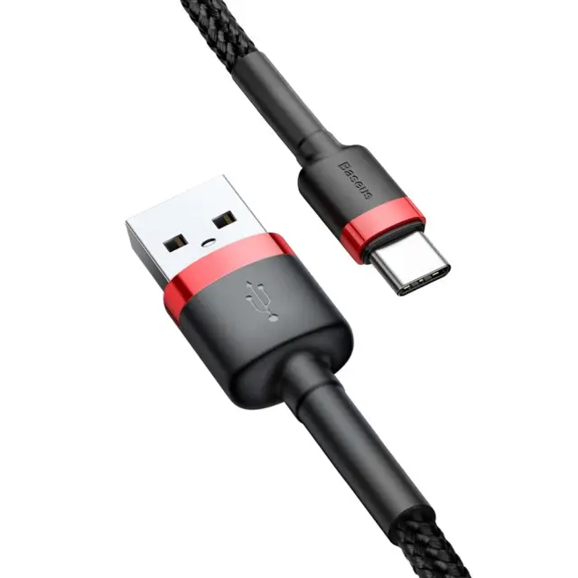 Baseus Cafule Braided USB 2.0 Cable USB-C male - USB-A male Μαύρο 2m (CATKLF-C91) (BASCATKLF-C91) 3