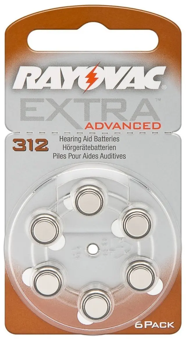 Rayovac Extra Advanced Βαρηκοΐας 312 (6τμχ) 01.008.0009