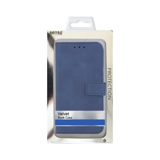 Θήκη Βιβλίο Δερματίνης Senso Velvet Book Case Για Samsung Galaxy A17 / A18 / A26 Μπλε 2