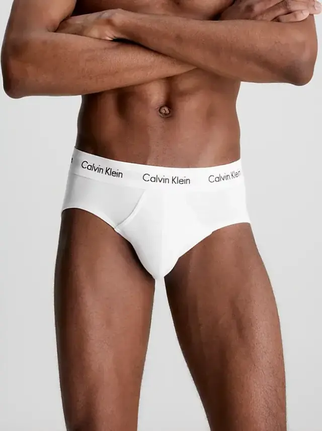 Calvin Klein - Ανδρικά Σλιπ Hip Brief 3Pack 0000U2661G-100 Λευκό - S 2