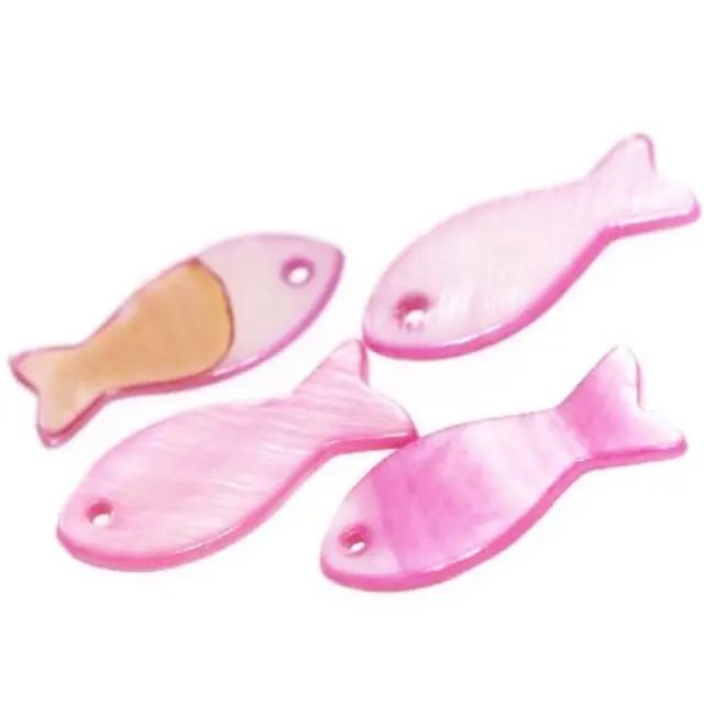 Mother of Pearl Ψαράκι Rose 10x21mm - 10τεμ