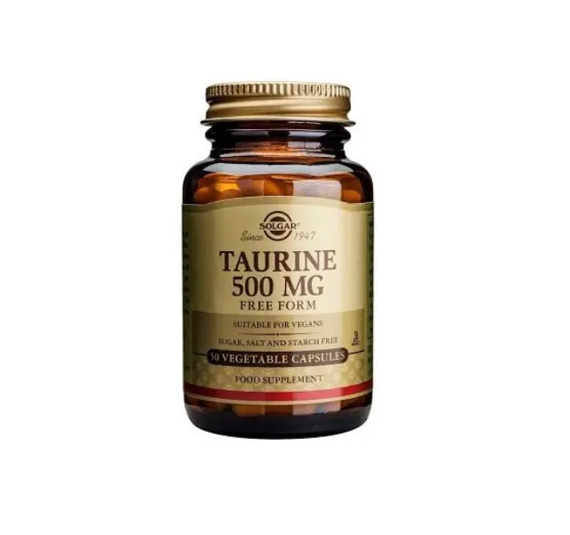Solgar Taurine 500mg Συμπλήρωμα Διατροφής με Ταυρίνη για την Ομαλη Λειτουργία της Καρδιάς, του Εγκεφάλου και των Οφθαλμών, 50caps
