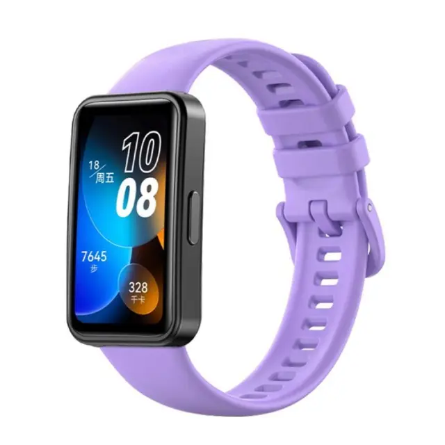 Ανταλλακτικό Λουράκι Σιλικόνης για Huawei Band 8 / 9 / 10 – Purple OEM