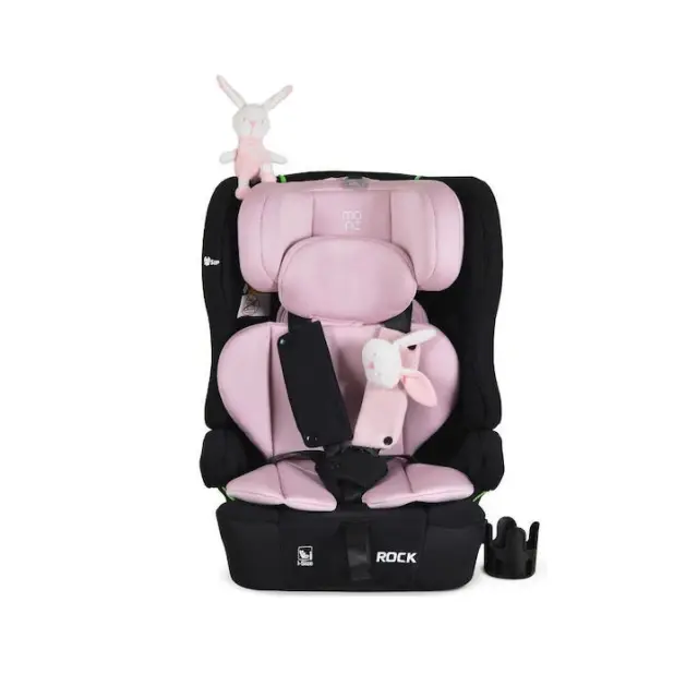 Moni Παιδικό Κάθισμα Αυτοκινήτου Rock 76-150cm Baby Pink 3801005153251 3