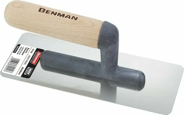 Benman 70944 - Σπάτουλα Πατητής Τσιμεντοκονίας Inox 200x80mm με Ξύλινη Λαβή