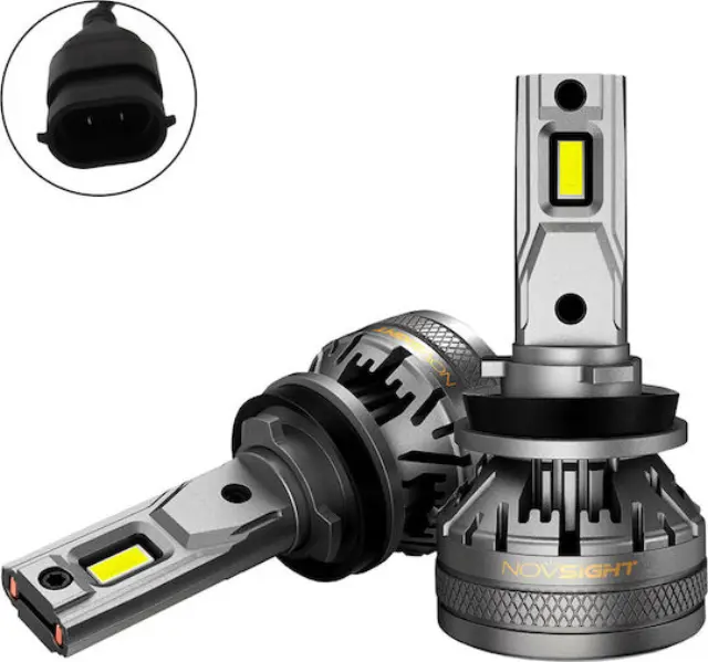 Φώτα Πορείας LED 120W 6500K H11 Λευκού Φωτισμού NovSight A500-N37-H11