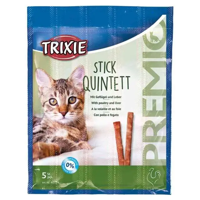 Trixie Premio Stick Quintett Κοτόπουλο & Συκώτι 5x5gr