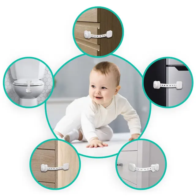 Ricokids Προστατευτική κλειδαριά γενικής χρήσης 6τμχ Άσπρο 3
