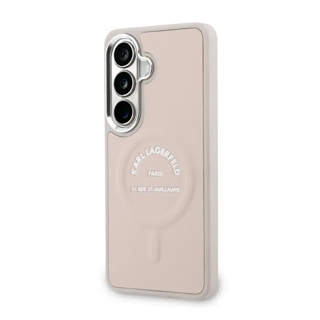 Karl Lagerfeld PU RSG Logo Magnetic Case for Samsung Galaxy S26+ Pink 2