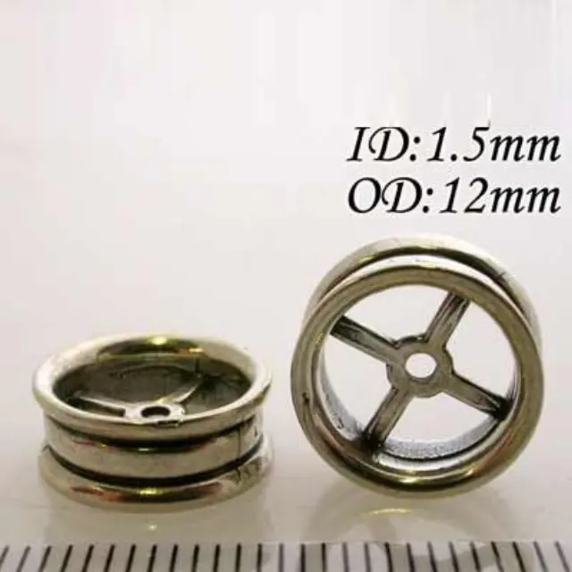 Χυτή Χάντρα Pewter - Tire Spacer 12x5mm - Antique Silver - 2τεμ