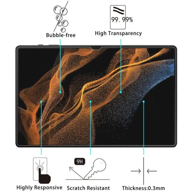Tempered Glass Προστασία Οθόνης για Samsung Galaxy Tab S9 Ultra- Clear OEM 3