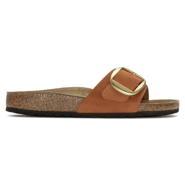 Birkenstock Πέδιλα Γυναικείο δέρμα Nubuck Πορτοκαλί BIR/MADRID BIG BUCKLE 1022709 PECAN