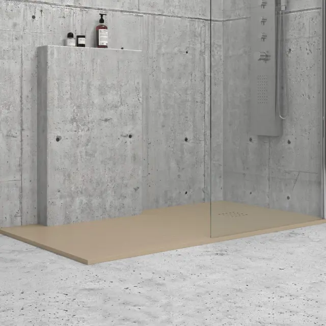 Σετ Ντουζιέρας CLASSIC με Βαλβίδα, Φινίρισμα Beige, Ορθογώνιο