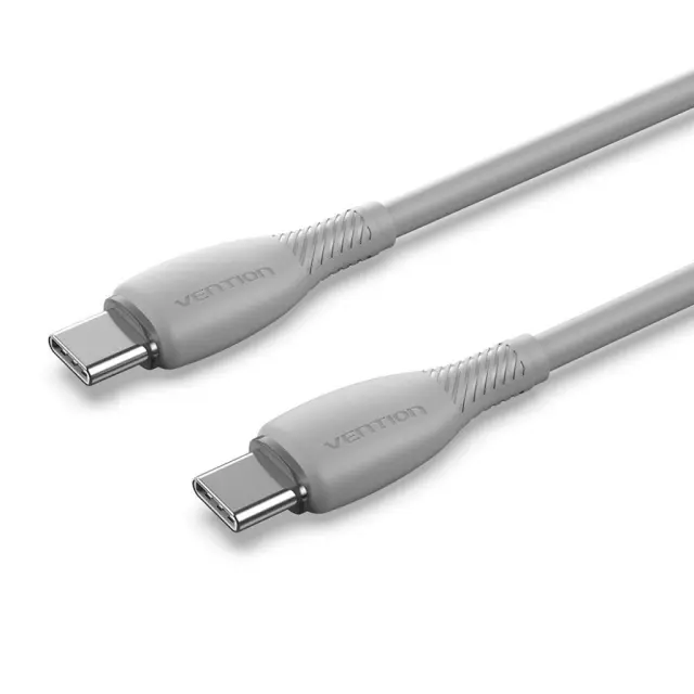 VENTION USB 2.0 C Male to C Male 3A Cable 2M Gray Flexible PVC Type (TRVHH) (VENTRVHH)