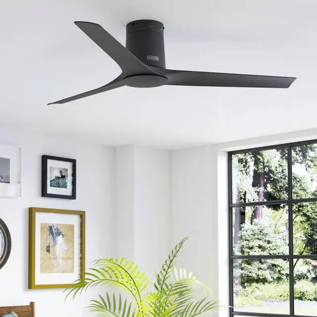Hunter Athens 132 Low Profile - Matte Black - Ανεμιστήρας Οροφής 3