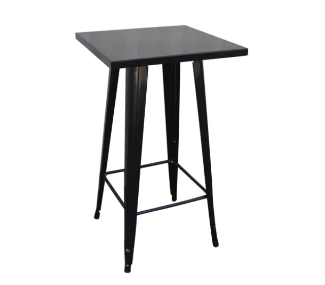 Τραπέζι Bar RELIX Μέταλλο Μαύρο Antique 60x60x101cm