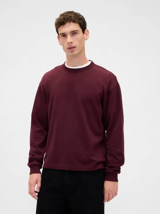 Ανδρική Μπλούζα Heavyweight Crop tuscan red - M