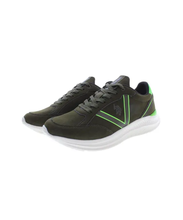 U.S. Polo Assn. - Ανδρικά Sneakers KALEB001MBYM1-MIL Μαύρο/Πράσινο 3