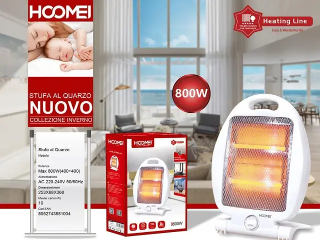 Hoomei Ηλεκτρική Σόμπα Χαλαζία 800W HM-8306 2