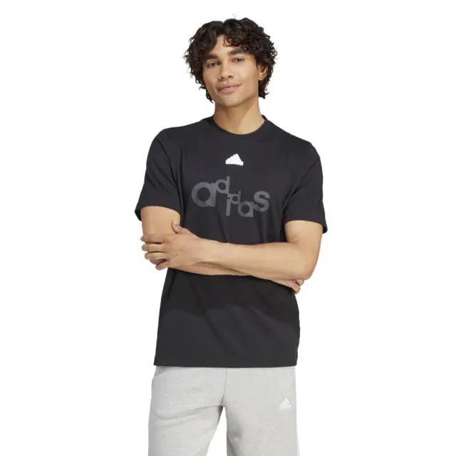 adidas Graphic Print T-Shirt (IP3802-Black) - Μαύρο - S
