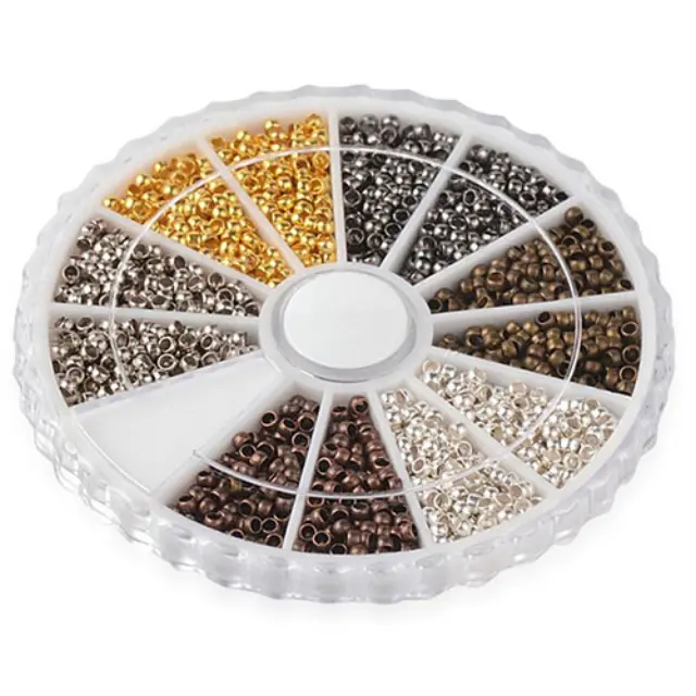 Στοπάκια Crimp Beads Σετ 6 Χρώματα 2mm ~3000τεμ