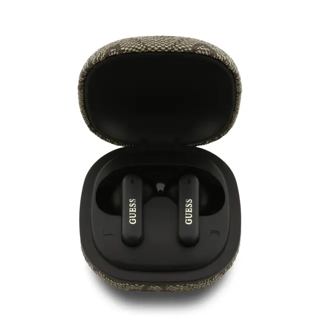 Guess PU 4G Metal Logo ENC TWS Wireless Earphones Brown 2