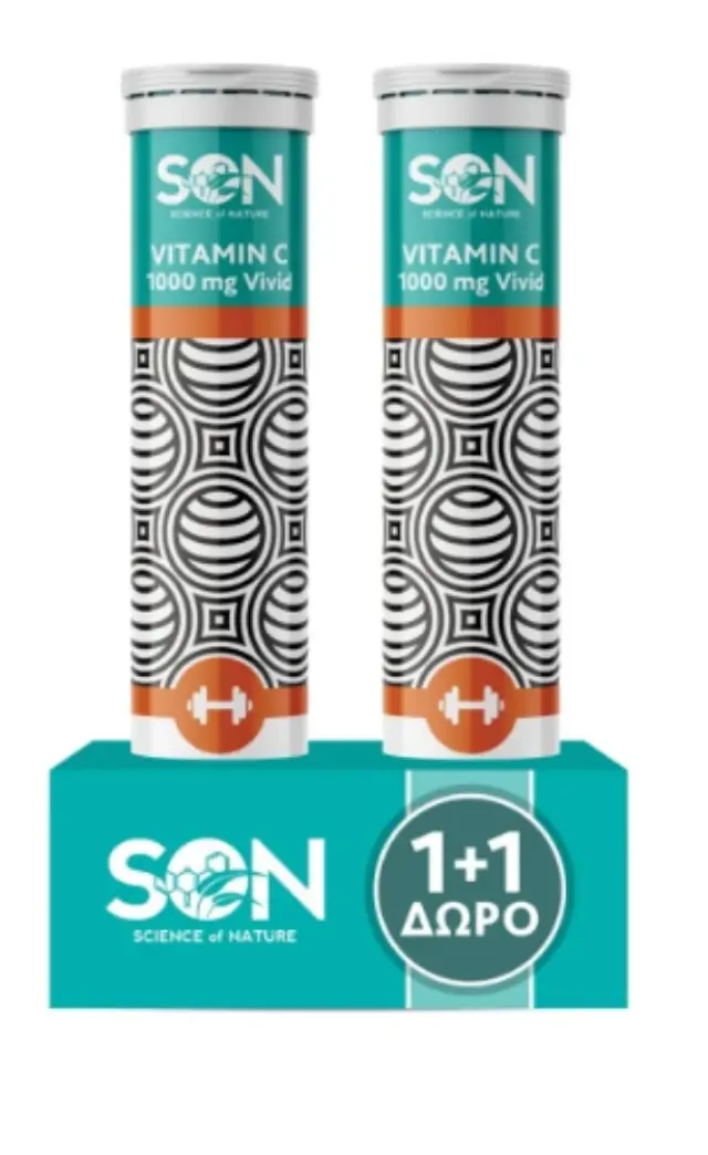 Science of Nature Vitamin C Vivid Βιταμίνη για Ενίσχυση του Ανοσοποιητικού, τo Δέρμα & Αντιοξειδωτική δράση 1000mg Λεμόνι 2 x 20 αναβράζοντα δισκία