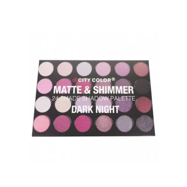 City Color Matte + Shimmer 24 Shade Shadow Palette Dark Night 24 x 1,40 gr 3