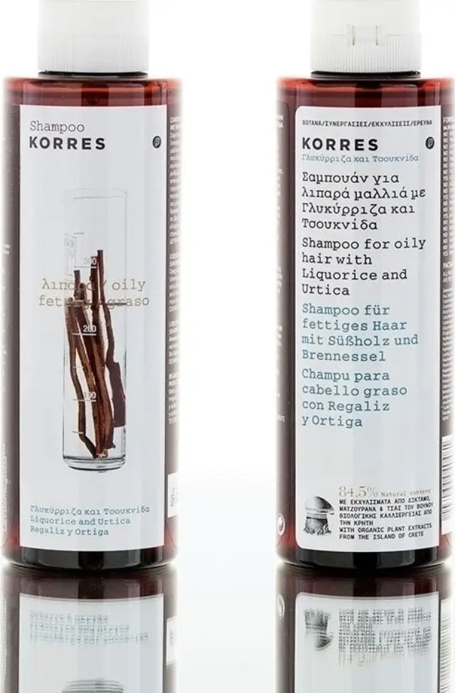 Korres Licorice & Urtica Σαμπουάν Γενικής Χρήσης για Λιπαρά Μαλλιά 2x250ml 3