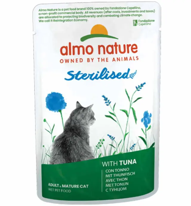 Almo Nature Functional Cat Adult Sterilized Φακελάκι Με Τόνο 70gr Μονόχρωμο
